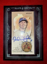 2023 Allen and Ginter Framed Mini Autographs Black Para #MADWR DAVID WRIGHT /25