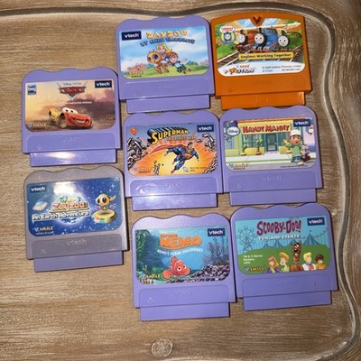 8 V tech V Smile Motion Cartridge Games  Cars Superman Nemo Scooby Manny Thomas
