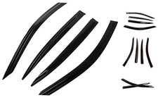  Window Visors Shade Sun Rain Wind Guards Deflectors Cover Acrylic Outside 