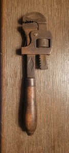 Antique 6" Walworth Stilson Company Pipe Wrench Wooden Handle