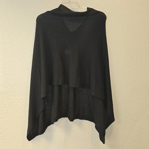 We Are Amma Nursing Cocoon Mesh Cover Poncho Top Knit Breastfeeding Black OS