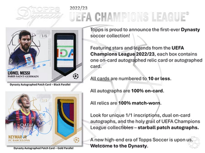 2022/23 Topps Dynasty UEFA Champions League Soccer Hobby Box