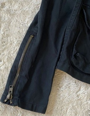 Goa Y2K Military Jacket Black Short Streetwear Archive | eBay