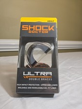 Shock Doctor Mouthguard Ultra Braces, ADULT 11+ (Black/Gray) Moldable