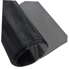 Universal Car Grill Mesh 40" x 13", Black-Painted 3 x 6mm Rhombic Hole black