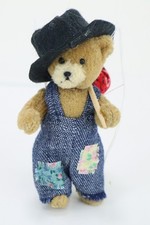 Vintage 1980s Miniature Artist Teddy Bear HOBO by Pat Carriker 3-1/4"