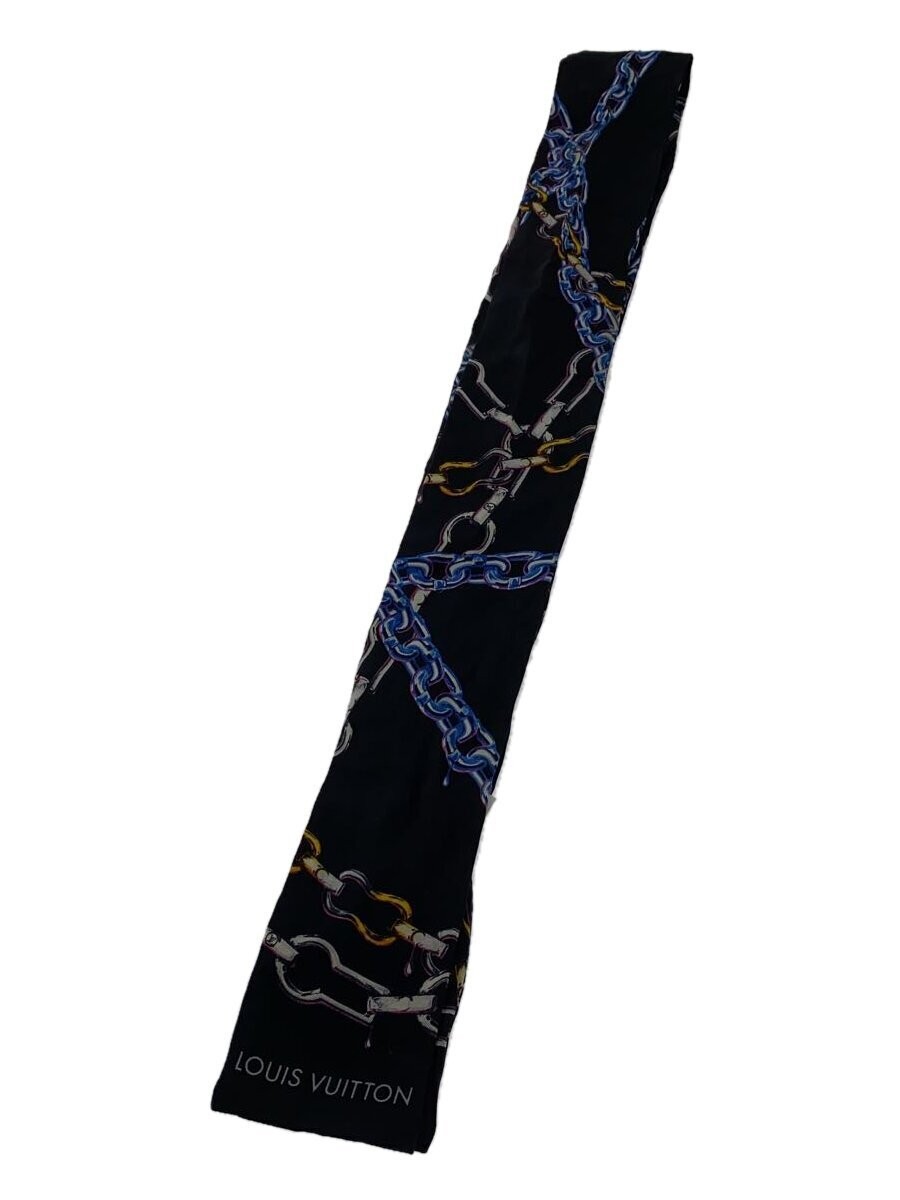 Louis Vuitton Black Monogram Silk Scarf for Women
