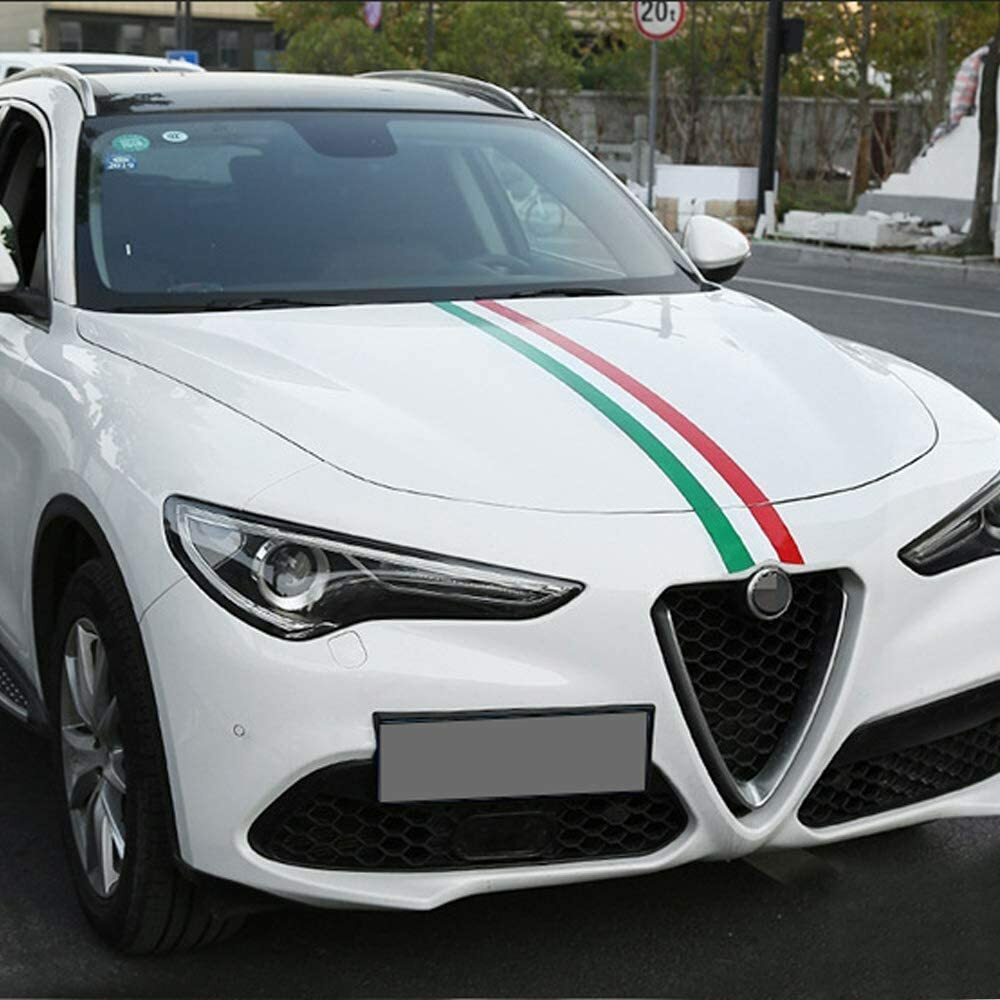 Adesivo Bandiera Italiana Fascia Adesiva Tricolore Italia - 130x2 Cm, Adesivo Bandiera Per Auto, Moto, Casco, Decalcomania Nastro Adesivo Tricolore Moto