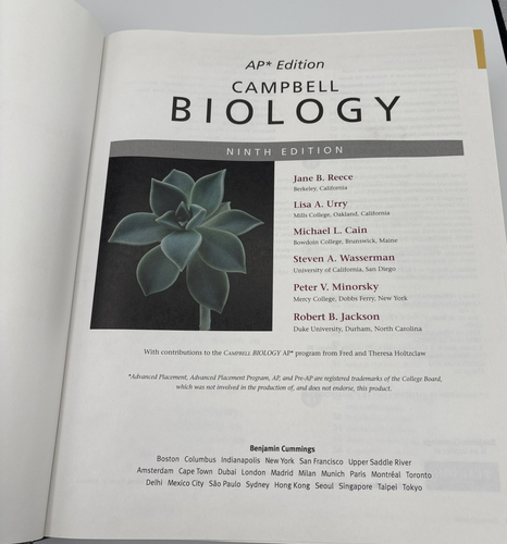 Campbell Biology AP Ninth Edition (Biology, 9th Edition) - Hardcover - With CD - Picture 6 of 8