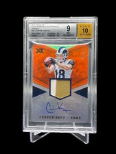 2017 Panini Xr Cooper Kupp Rookie Swatch Autographs Orange Auto /1 BGS 9 / 10 AU