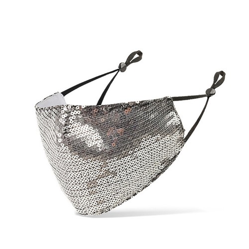 Double Layered Sparkly Sequin Face Mask With Filter Pocket And Adjustable Loops - Picture 7 of 8