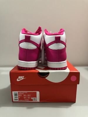 Nike Dunk High Pink Prime and White Women's Size 8.5 US Brand New