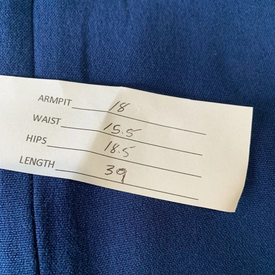 Vestido midi de carrera tejido Ichi Jocona Ponte para mujer talla mediana azul manga 3/4 Foto 2 de 4