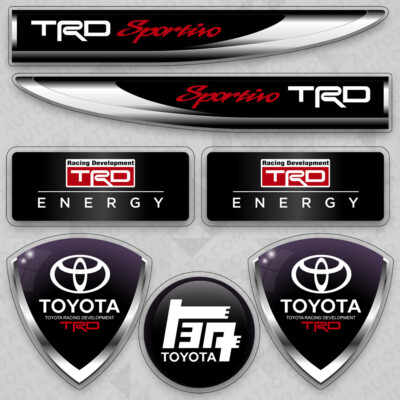 Toyota TRD Sportivo Racing Energy Medal Car 3D Logo Sticker Vinyl Decal Decor