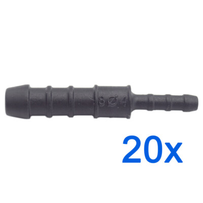 20 x YOU.S Schlauchverbindungsstück RGV Ø 8mm 4mm - Gerade Form - Reduzierer