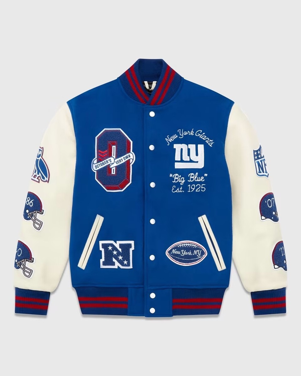 OVO x NFL NEW YORK GIANTS VARSITY JACKET Size Medium | eBay