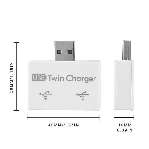 1 to 2 Port USB 2.0 Male USB Dual Splitter Hub Cord Adapter Converter R2G4 Hot - Afbeelding 6 van 10