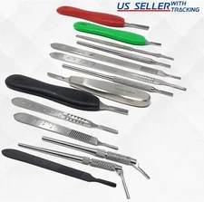 Scalpel Handles Stainless Steel, Lightweight, Fits Surgical Blades #10 to #70