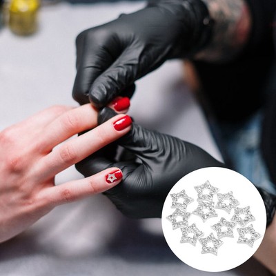  10 Pcs Star Pendant Ornaments Rhinestone Nail Charms Decoration Rhinestones
