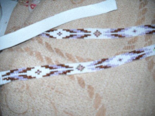 Beautiful Handmade Beaded Southwestern Cowboy Hatband Purple - Picture 4 of 4