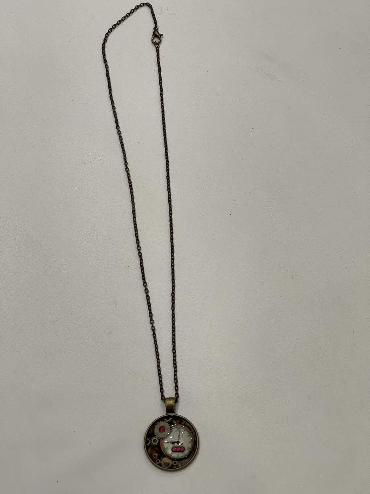 Steampunk Style Clock Necklace - image 3