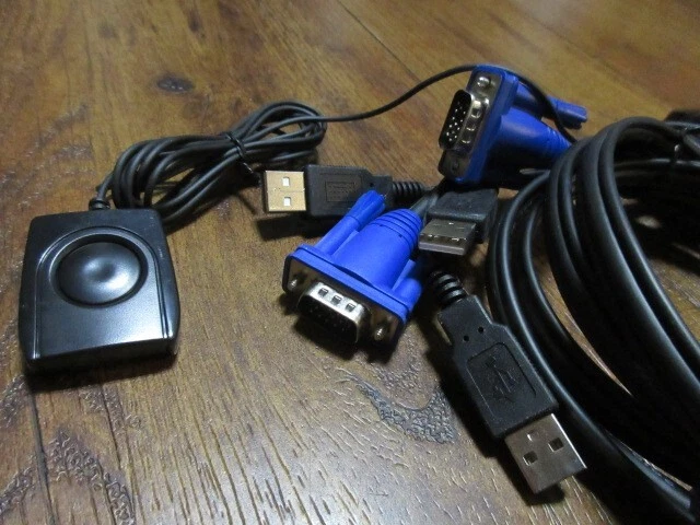 Syba SY-KVM20051 USB Interface, 2x Ports Cable KVM Switch, with Remote Button - Image 3 of 4