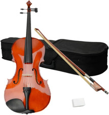 16 Inches Acoustic Viola with Case Bow Rosin, Musical Instrument Viola Set for A