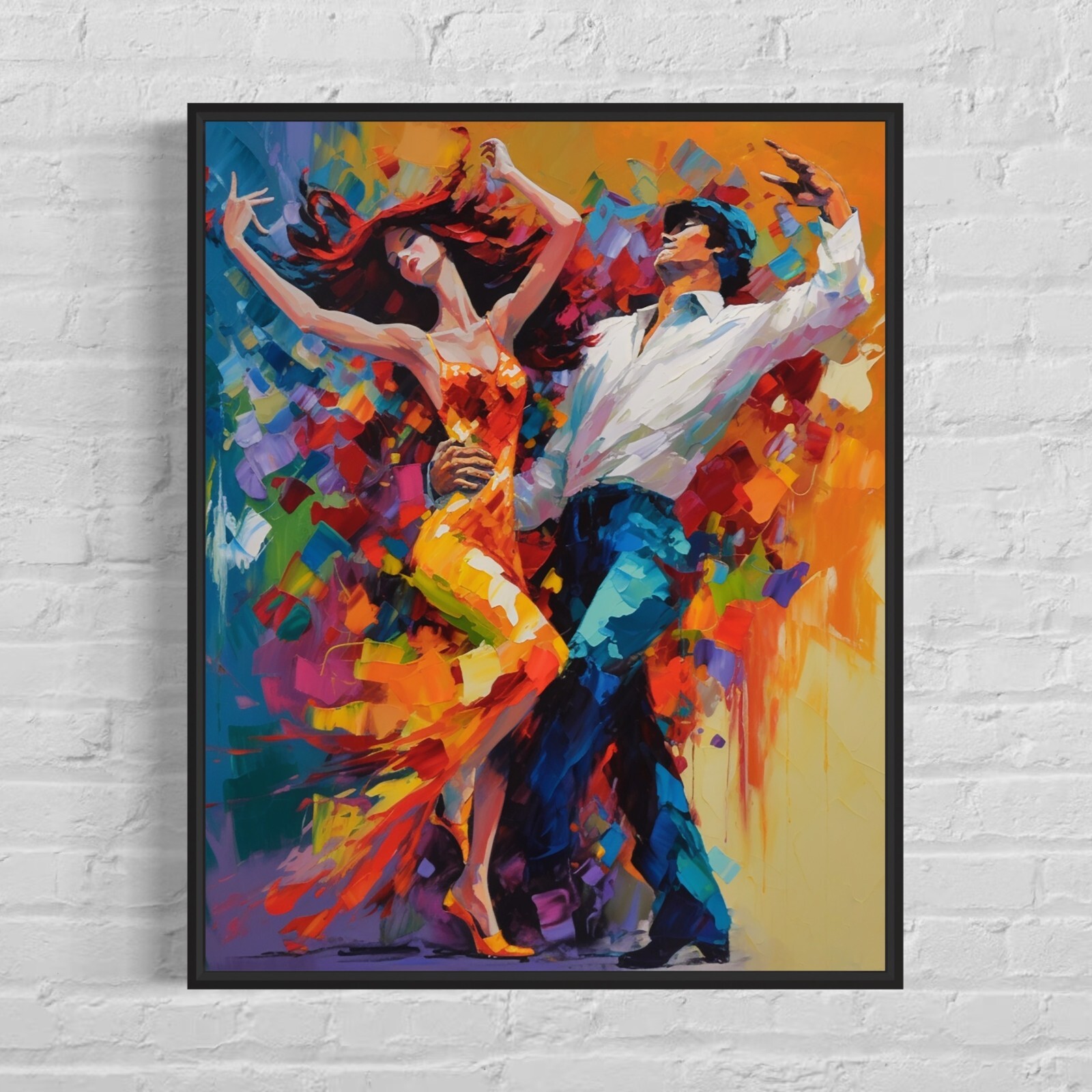 Dancing Tango Colorful Abstract Photo Art Print Poster Wall Art Painting