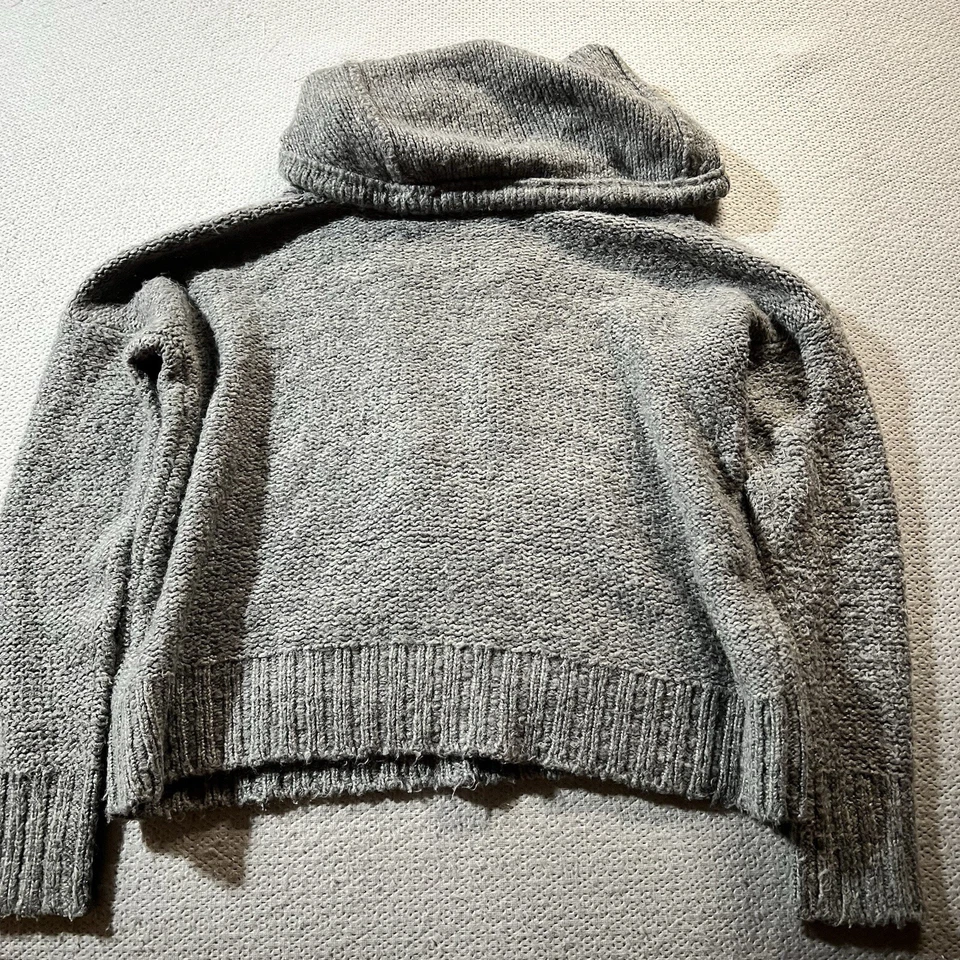 Kensie grey wool blend chunky knit funnel turtleneck pullovers sweater medium - Image 4 of 4