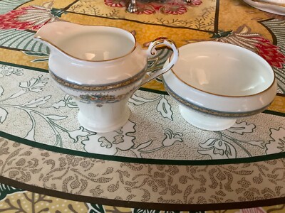 AYNSLEY HENLEY OPEN SUGAR & CREAMER NEVER USED, MINT CONDITION.