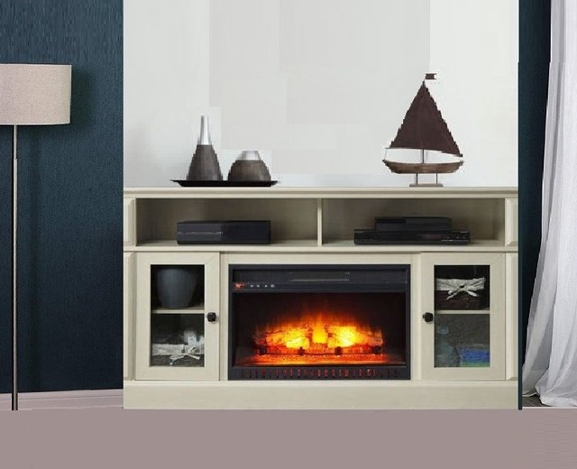 White Fireplace Tv Stand Large 75 In Television Wood Entertainment