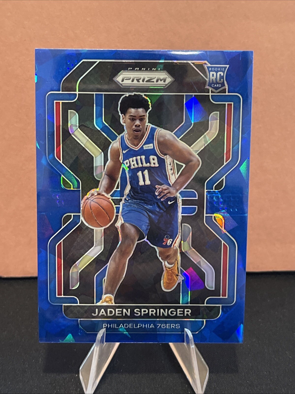 2021-22 Panini Prizm-Jaden Springer RC #317 Blue Ice Prizm 24/125