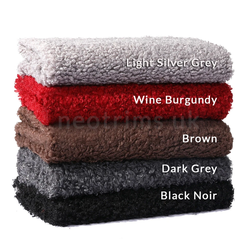 Tela de piel imitación oveja lana lazo rizado boucle felpa peluda vegano material artesanal Foto 3 de 4