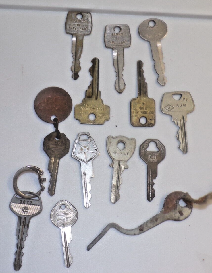 Lot Of Vint Car Keys Volkswagen VW Leather Key Holder Wheeling WV Ford