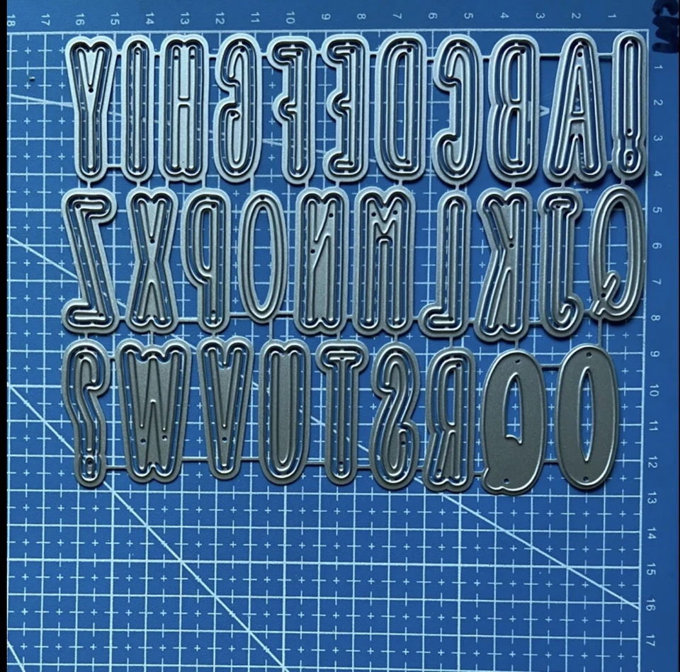 Alphabet, Tall And Skinny letters metal craft die. Cards, Scrapbooking UK seller - Image 2 of 3