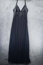 B. DARLIN Gown Women Junior's 13/14 Zip-Up Black Satin Sleeveless Dress