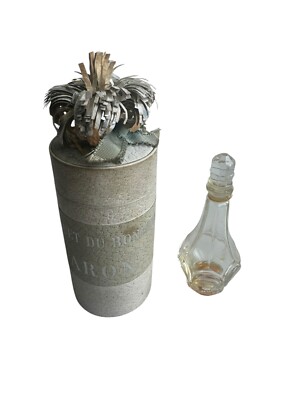 LE MUGUET DU BONHEUR VINTAGE PERFUME BOTTLE BY CARON WITH POM POM BOX TOP