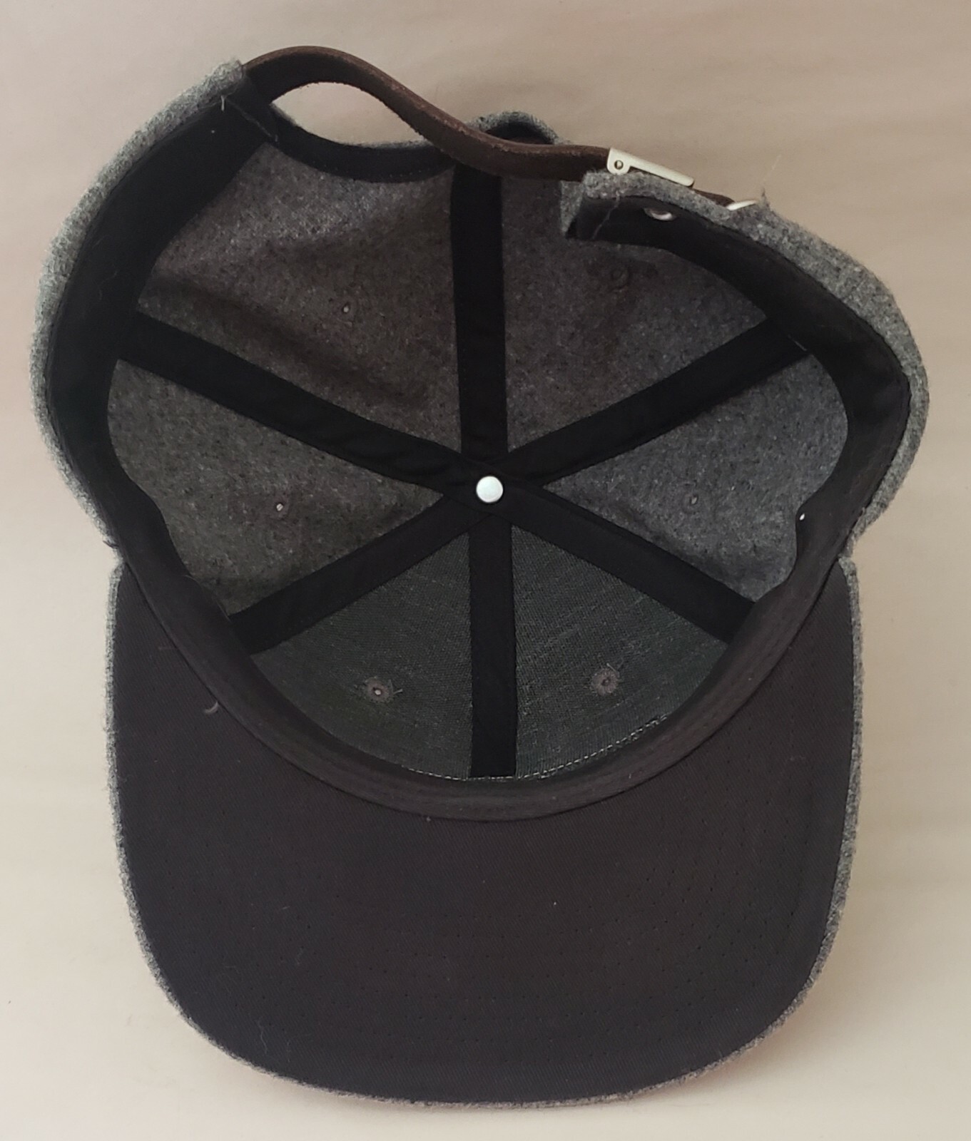 Powder House Patch Strapback Hat Gray - image 6