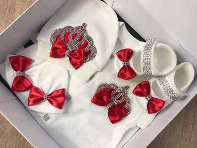 Personalisierter Unisex Krone Strampler Schlafanzug Layette, Neugeborenes Baby Strampler