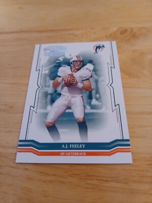 2005 Throwback Threads Red Miami Dolphins Football Card #80 A.J. Feeley #rd /150