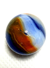 4 PELTIER MARBLE HYBRID RAINBO BLENDED SPIDERMAN BURNT COLORS .64" NM /- MX123