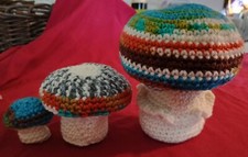 Handmade Crochet Mushroom Set