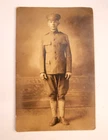 RPPC WW1 Era US Military Soldier In Uniform Real Photo Postcard