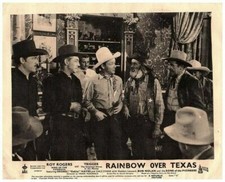 Rainbow Over Texas Original Lobby Card Roy Rogers George "Gabby" Hayes in Saloon