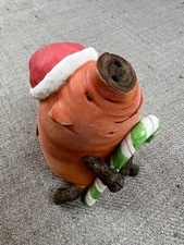 Home Grown Enesco Christmas Sweet Potato Pig Figurine Anthropomorphic Santa