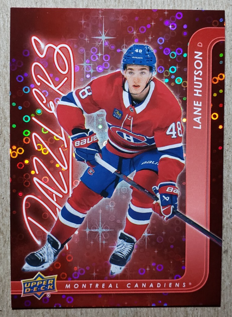 2024-25 Upper Deck Series 2 - Dazzlers Lane Hutson #DZ-76 Red (RC