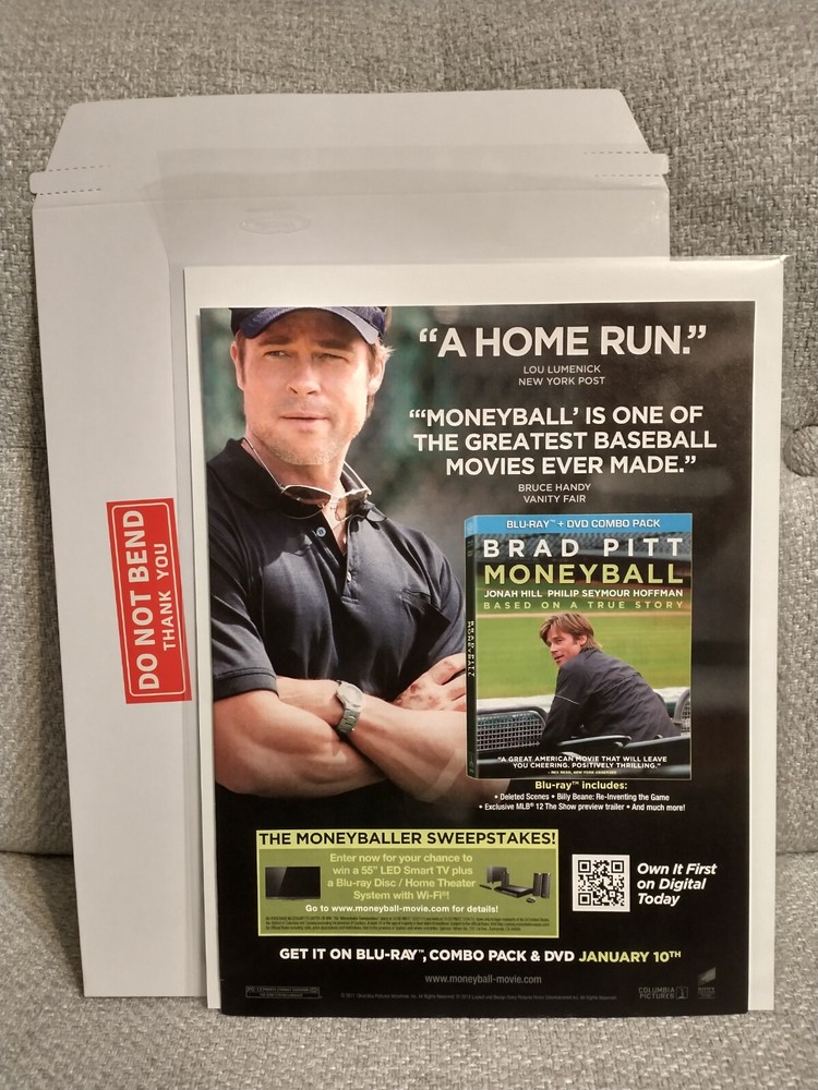 Brad Pitt Money Ball Oakland A's Vintage Photo Advertisement Article Print Ad