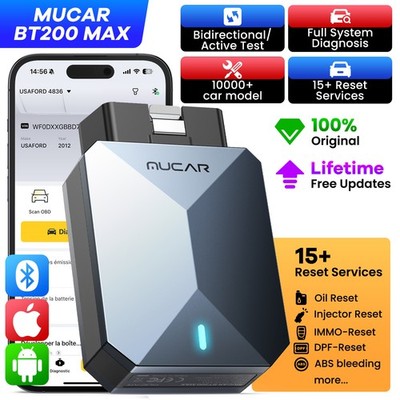 MUCAR BT200 MAX KFZ Auto Diagnosegerät OBD2 Scanner Tool For Android & iOS 2026