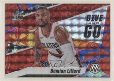 2019 Panini Mosaic Give and Go Reactive Blue Prizm 81/99 Damian Lillard #7 xm5