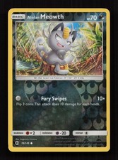 Alolan Meowth 78/149 Common Sun & Moon Pokemon Near Mint